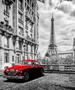 Artistic Paris In Black And White Diamond Painting