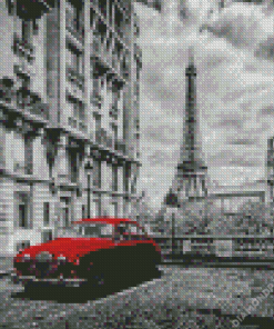 Artistic Paris In Black And White Diamond Painting