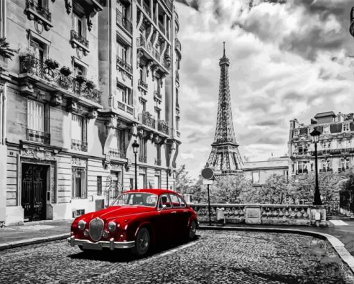 Artistic Paris In Black And White Diamond Painting