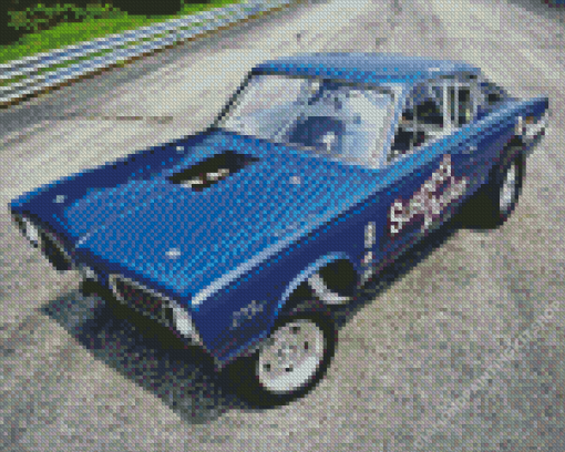 Barracuda Gasser Car Diamond Painting