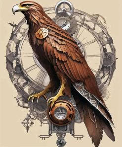 Beautiful Steampunk Sharp Eagle Diamond Painting