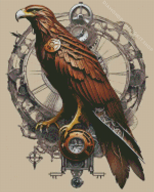 Beautiful Steampunk Sharp Eagle Diamond Painting