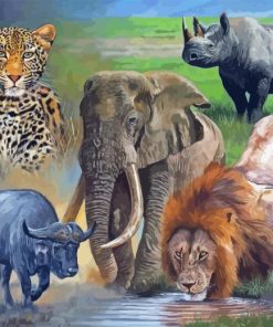 Big Five Animals Diamond Painting