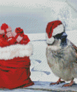 Christmas Bird Diamond Painting