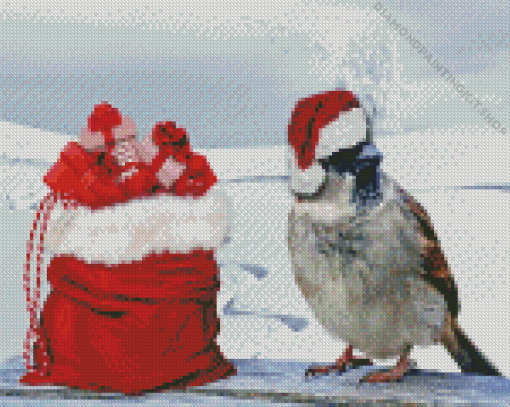 Christmas Bird Diamond Painting