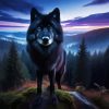 Black Wolf Diamond Painting