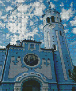 Blue Church of St Elizabeth Diamond Painting