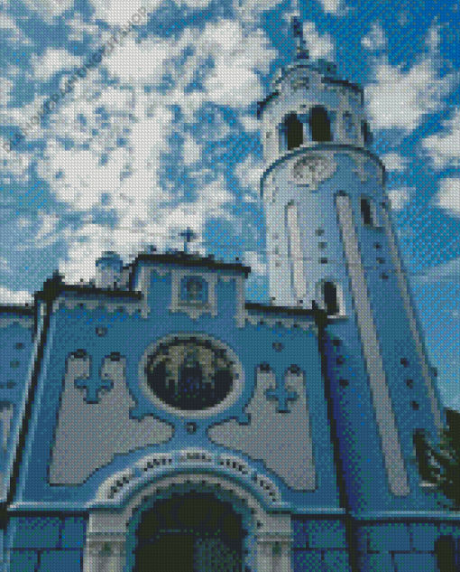 Blue Church of St Elizabeth Diamond Painting