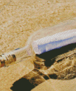 Bottle On Beach Diamond Painting