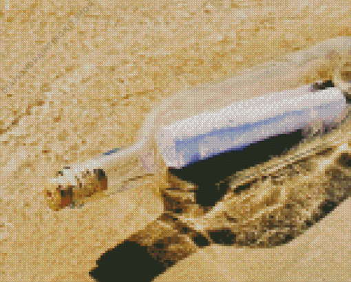 Bottle On Beach Diamond Painting