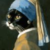 Cat With A Pearl Earring Diamond Painting