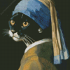 Cat With A Pearl Earring Diamond Painting