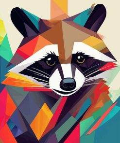 Colorful Raccoon Diamond Painting