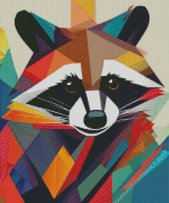 Colorful Raccoon Diamond Painting