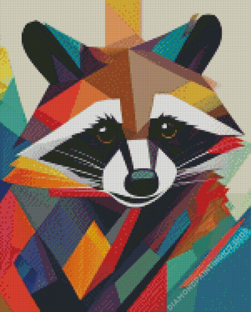 Colorful Raccoon Diamond Painting