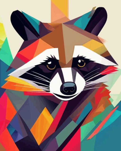 Colorful Raccoon Diamond Painting