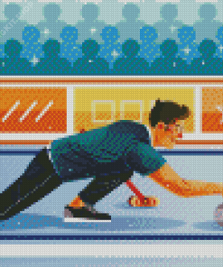 Curling Player Art Diamond Painting