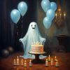 Cute Ghost Birthday Diamond Painting