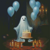 Cute Ghost Birthday Diamond Painting