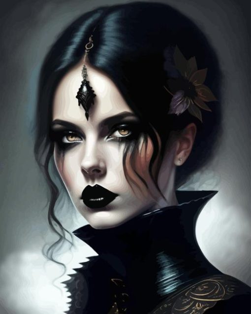 Dark Goth Girl Diamond Painting