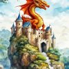 Dragon and Castle Diamond Painting