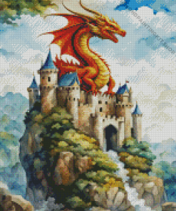 Dragon and Castle Diamond Painting