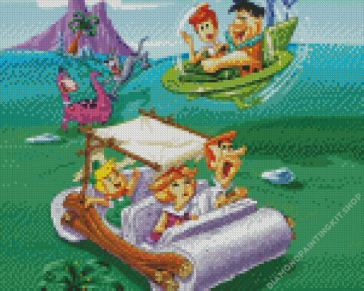 Flintstones And Jetsons Diamond Painting