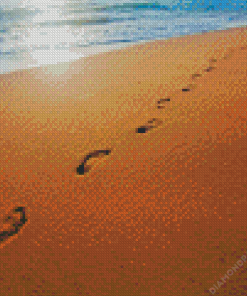 Footprints in Sand Diamond Painting