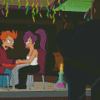 Fry and Leela Diamond Painting