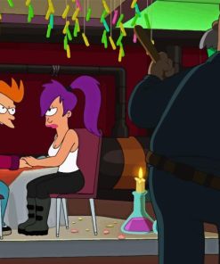 Fry and Leela Diamond Painting