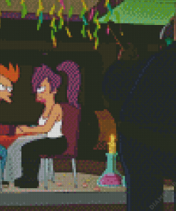 Fry and Leela Diamond Painting