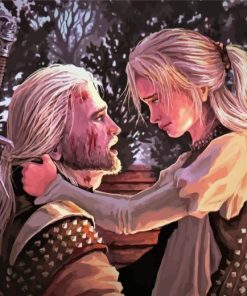 Geralt and Ciri Art Diamond Painting