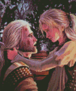 Geralt and Ciri Art Diamond Painting