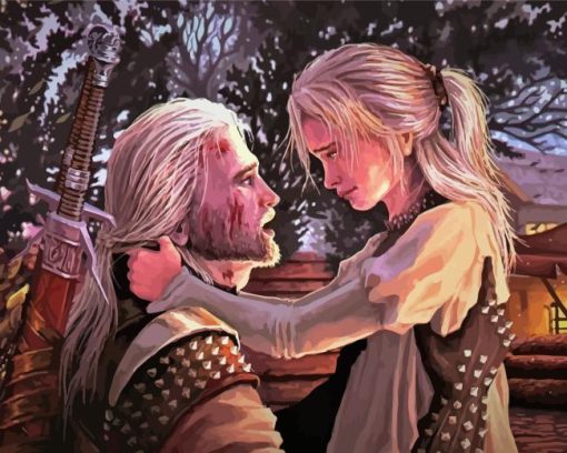 Geralt and Ciri Art Diamond Painting