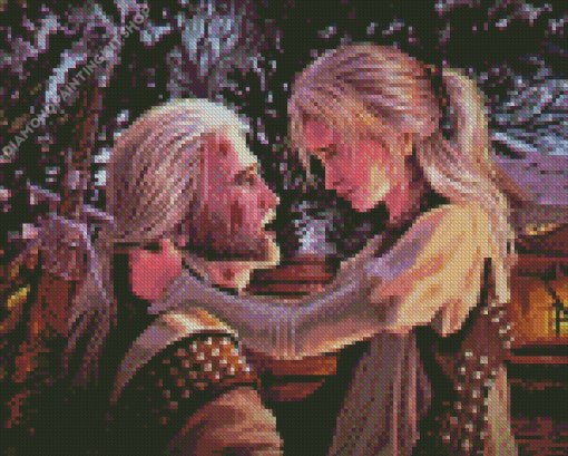 Geralt and Ciri Art Diamond Painting