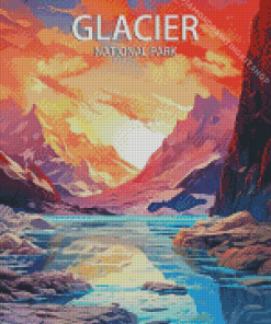 Glacier Park Poster Diamond Painting