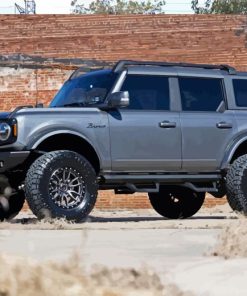 Grey Ford Bronco Diamond Painting