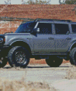 Grey Ford Bronco Diamond Painting