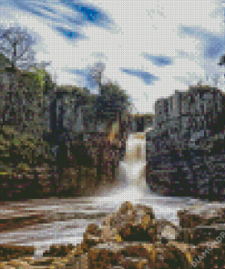 High Force Waterfall Diamond Painting