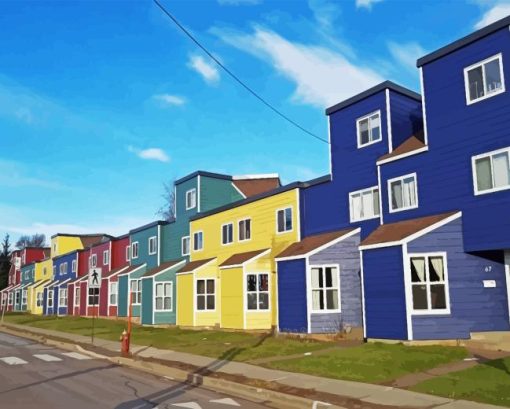 Jellybean Houses Diamond Painting