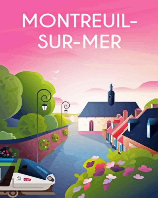 Montreuil Sur Mer Poster Diamond Painting