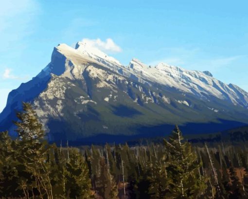 Mount Rundle Diamond Painting