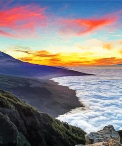 Mount Teide at Sunset Diamond Painting