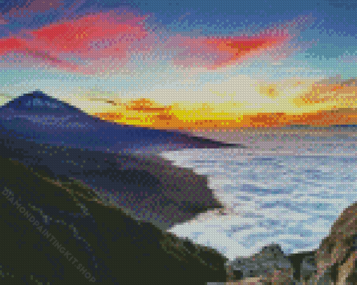 Mount Teide at Sunset Diamond Painting