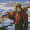 Mountain Man Fishing Diamond Painting