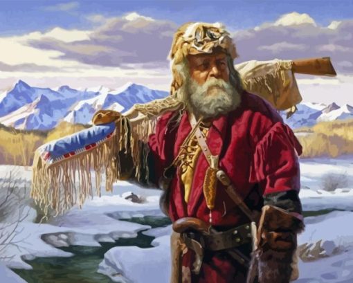 Mountain Man Fishing Diamond Painting