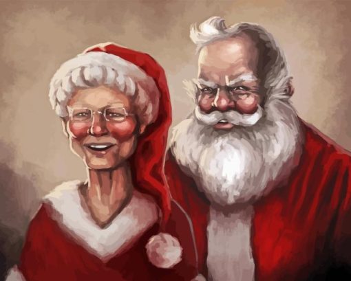 Mr And Mrs Claus Art Diamond Painting