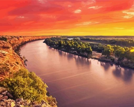 Murray River in Australia Diamond Painting