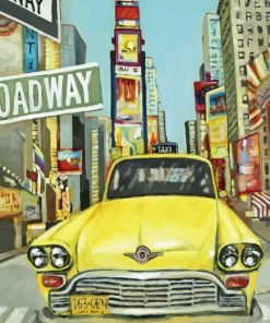 New York Taxi Art Diamond Painting