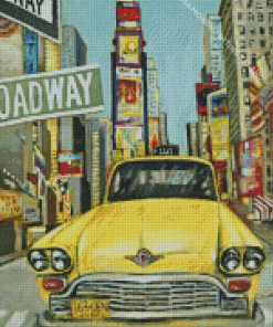 New York Taxi Art Diamond Painting